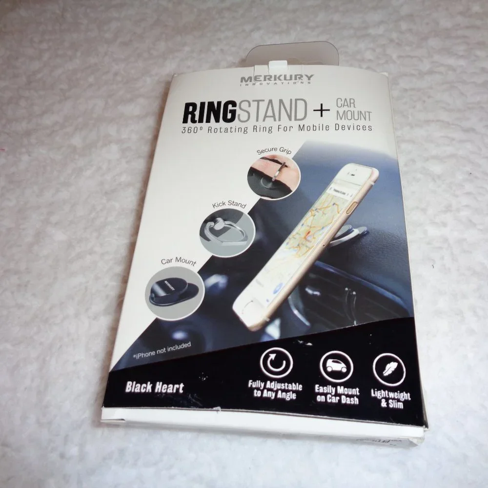 Merkury INNOVATIONS RINGSTAND + Car Mount NIB